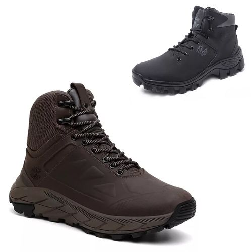 KIT 2 Botas Adventure em Couro Confortável Marrom ... - VNTBOOTS