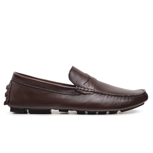 Mocassim Drive em Couro Látego Café - Heitor Lucca Shoes