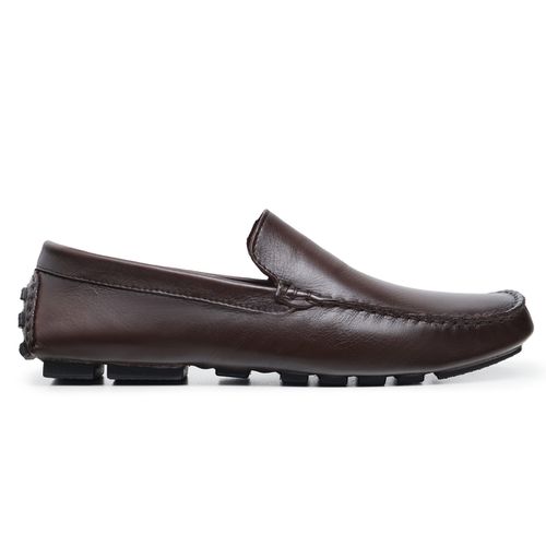 Mocassim Drive em Couro Látego Café - Heitor Lucca Shoes