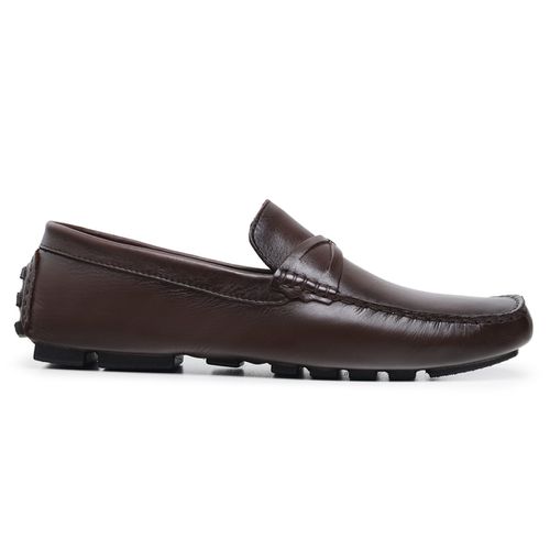 Mocassim Drive em Couro Látego Café - Heitor Lucca Shoes