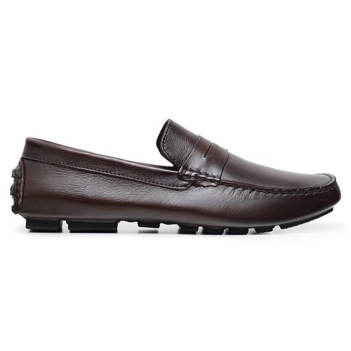 Mocassim Drive em Couro Látego Café - Heitor Lucca Shoes