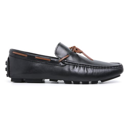 Mocassim Drive em Couro Látego Preto - Heitor Lucca Shoes