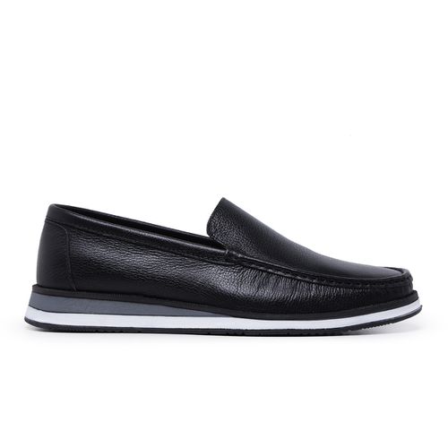 Mocassim Boston em Couro Floater Preto - Heitor Lucca Shoes