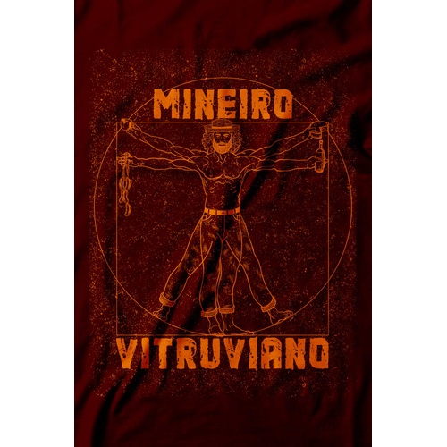 Camiseta Mineiro Vitruviano. 100% algodão, 100% Minas Gerais.