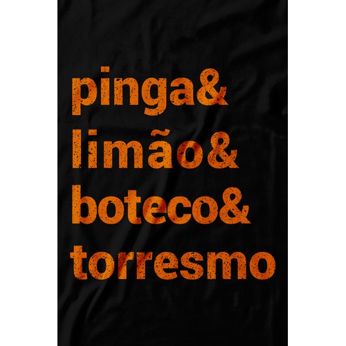 Camiseta Pinga, Limão, Boteco, Torresmo. 100% algodão, 100% Minas Gerais.