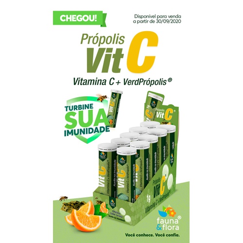 Vitamina C com Própolis (Display) - Fauna e Flora l Sua Loja Online de Produtos Naturais