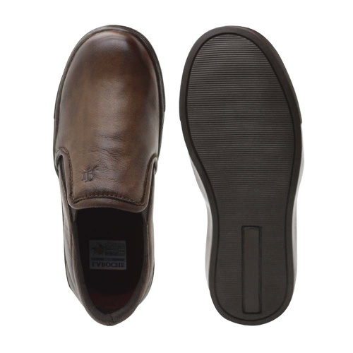 slip on masculino couro marrom