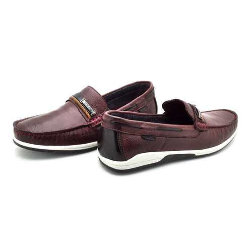 Mocassim Noronha Masculino em Couro Vinho | Calçados Laroche