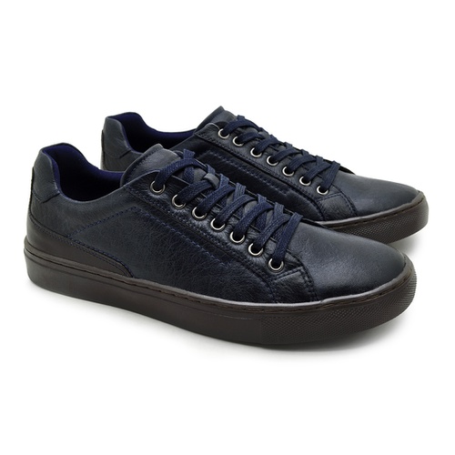 Sapatenis em Couro Casual Masculino Stratus - Marinho/Café | Calçados  Laroche