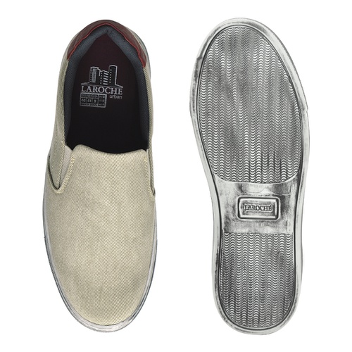 Slip Stratus Masculino em Lona Bege | Calçados Laroche