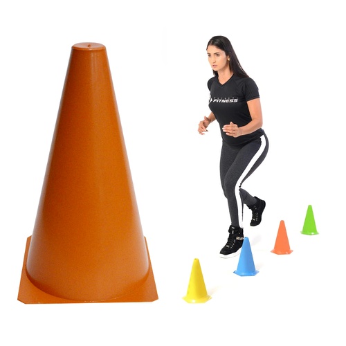 Cone Colorido para Treino Funcional de Agilidade Liso - Natural Fitness