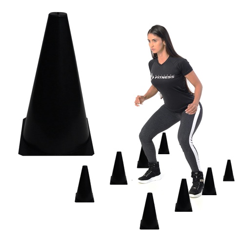 Cone Preto Liso para Treino Funcional - Natural Fitness