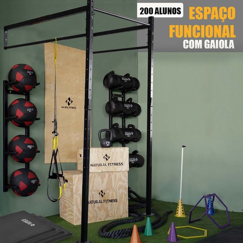 Academia de Treino Funcional Com Gaiola Para 200 Alunos - Natural Fitness