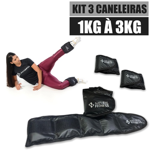 Kit Caneleira de Peso 1kg à 3kg bagun - Natural Fitness