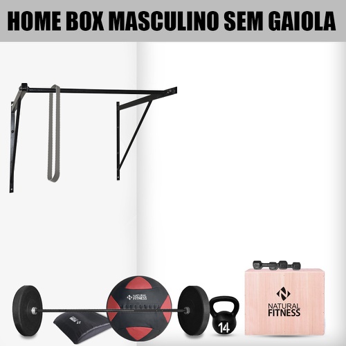 Home Box Cross Training Masculino com Barra Fixa - Natural Fitness