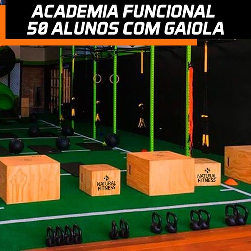 Academia de Treino Funcional Com Gaiola Para 50 Alunos - Natural Fitness