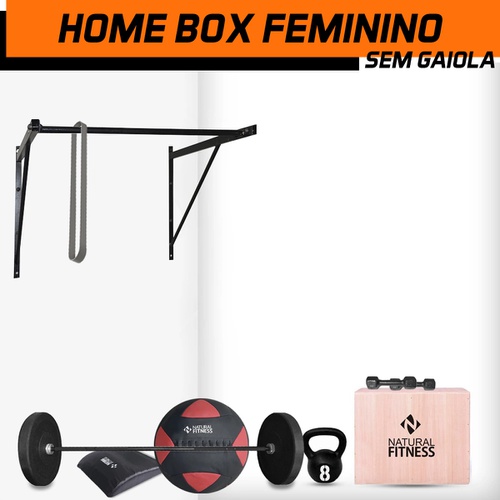 Home Box Cross Training Feminina com Barra Fixa - Natural Fitness