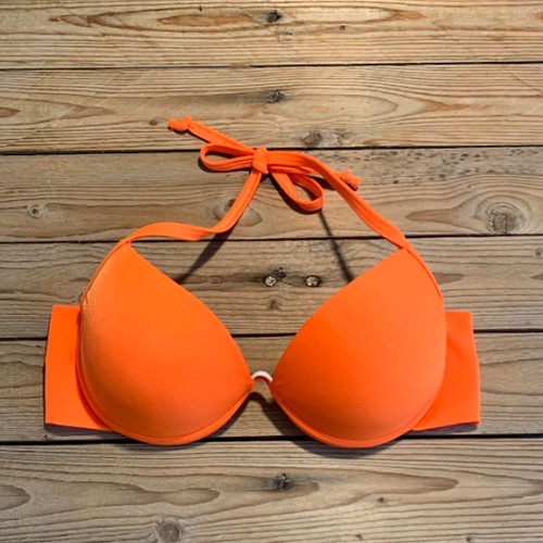 Top Biquíni Meia Taça Laranja Neon | Praia Outlet