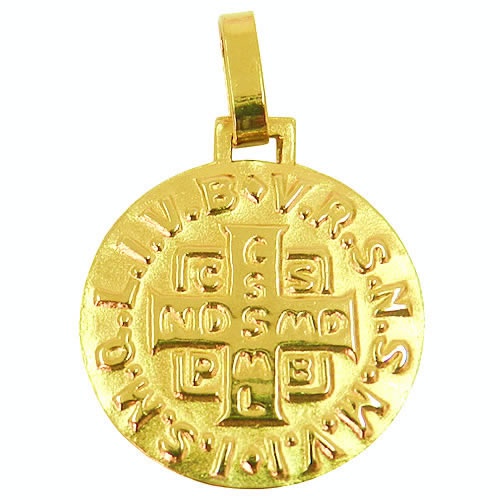 Pingente De Ouro 18k Medalha De Sao Bento Rdj Joias