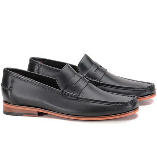 Sapato Mocassim Argentino Premium Couro Preto | Sapatos Lujan