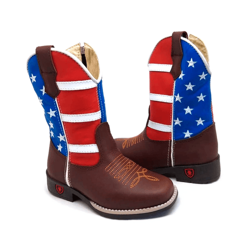 TEXANA INFANTIL ESTADOS UNIDOS EM COURO - TI12 - Botas Texanas Bruto
