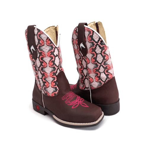 TEXANA INFANTIL EM COURO ESTAMPADO - TI9 - Botas Texanas Bruto