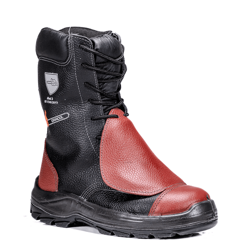 BMSB COTURNO CADARÇO COURO RELAX PRETA COM VERMELHO AÇO MOTO... - Bracol