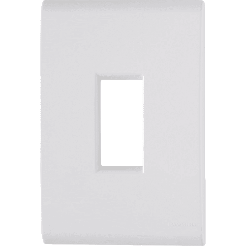 Placa 4x2 com 1 Posto Vertical Branco LIZ - Tramontina