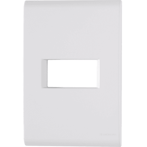 Placa 4x2 com 1 Posto Horizontal Branco LIZ - Tramontina