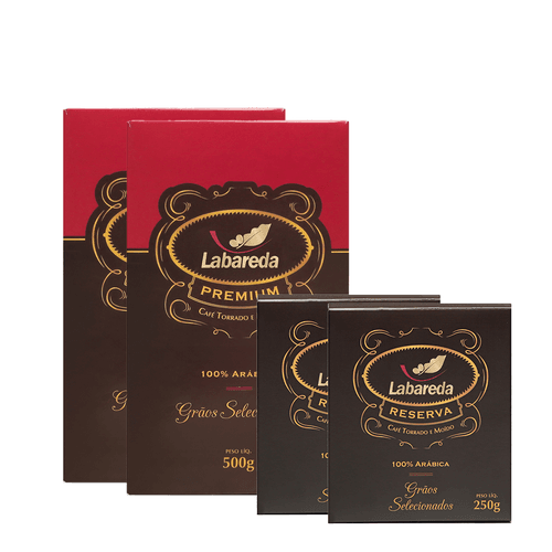 KIT 2 PREMIUM MOÍDO 500G CADA + 2 RESERVA MOÍDO DE... - Café Labareda