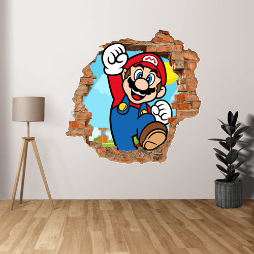 Adesivo Buraco Super Mario - CEMPORCEMTOFIXO