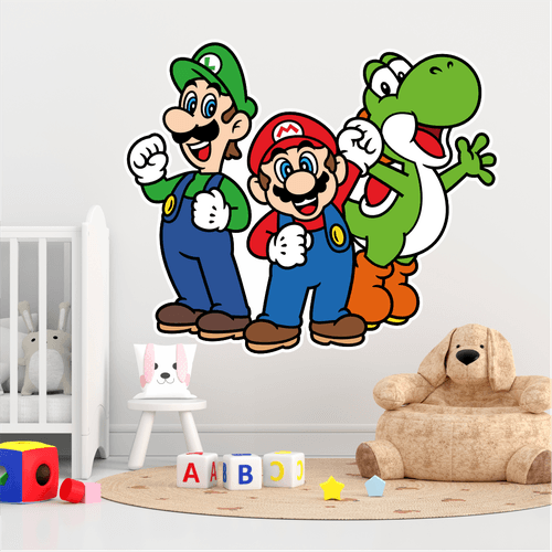 Adesivo Mario, Luigi e Yoshi - CEMPORCEMTOFIXO