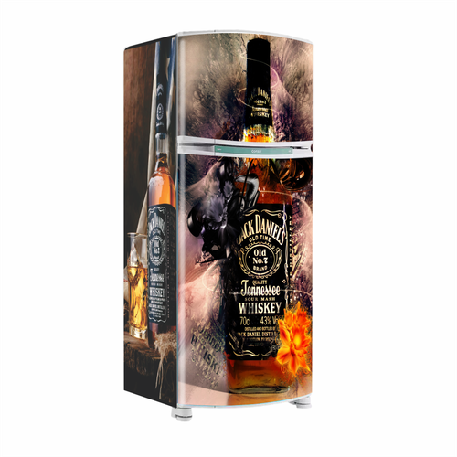 Envelopamento Geladeira Jack Daniels - CEMPORCEMTOFIXO