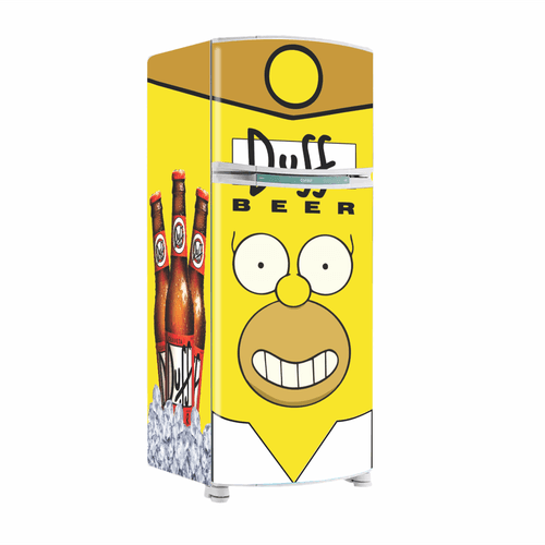 Envelopamento Geladeira Homer Simpson - CEMPORCEMTOFIXO