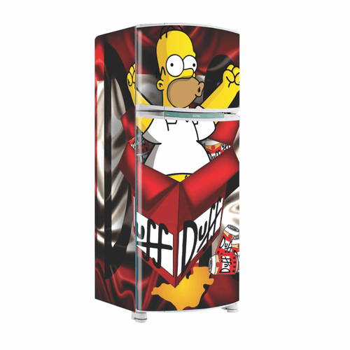 Envelopamento Geladeira Homer Duff - CEMPORCEMTOFIXO