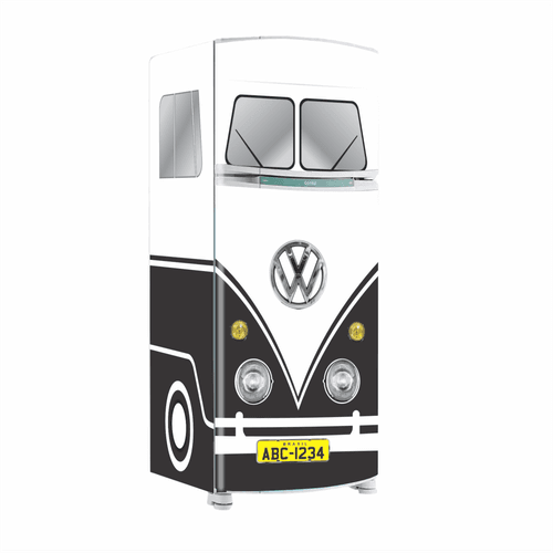 Envelopamento Geladeira Perua Kombi Preta - CEMPORCEMTOFIXO
