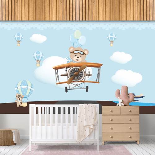 Papel de Parede Infantil Aviãozinho - CEMPORCEMTOFIXO