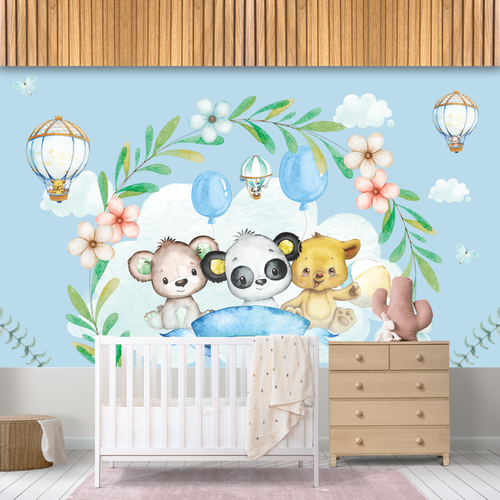 Papel de Parede Infantil Pandinha - CEMPORCEMTOFIXO