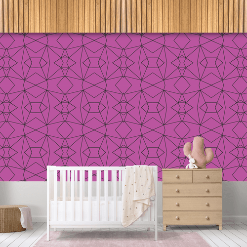 Papel de Parede Infantil Roxo - CEMPORCEMTOFIXO