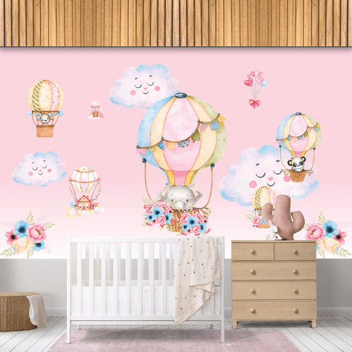 Papel de Parede Infantil Balões do Coala - CEMPORCEMTOFIXO