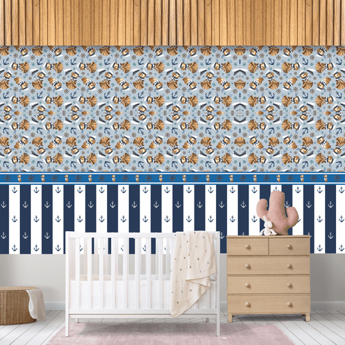 Papel de Parede Infantil Oceano Encantado - CEMPORCEMTOFIXO
