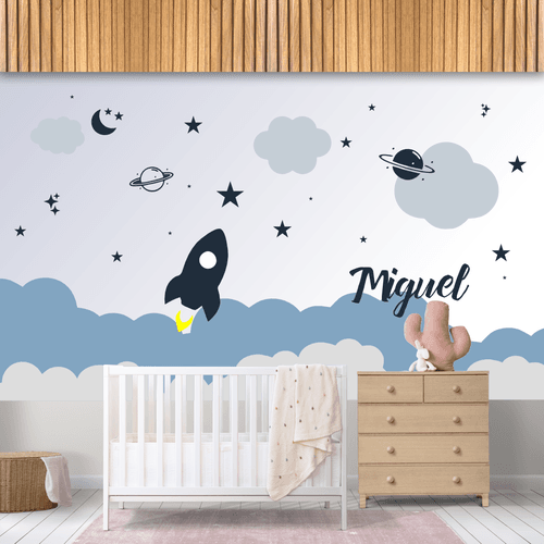 Papel de Parede Infantil Missão Astronauta - CEMPORCEMTOFIXO