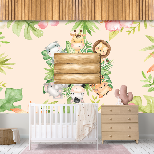Papel de Parede Infantil Diversão da Floresta - CEMPORCEMTOFIXO