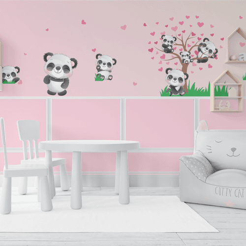 Papel de Parede Menina Pandinha - CEMPORCEMTOFIXO