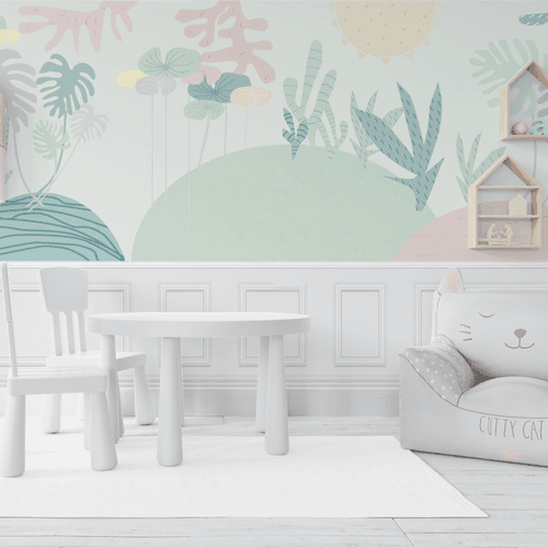 Papel de Parede Menina Bosque Encantado - CEMPORCEMTOFIXO