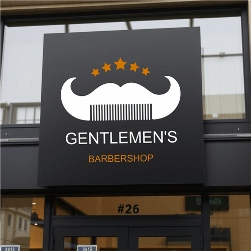 Placa de Barbearia para Fachada ACM - CEMPORCEMTOFIXO