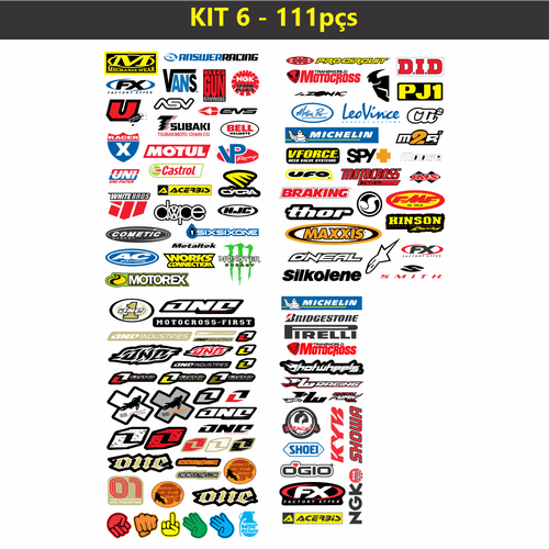 Kit Stikers Moto/ Carro 111pçs - CEMPORCEMTOFIXO