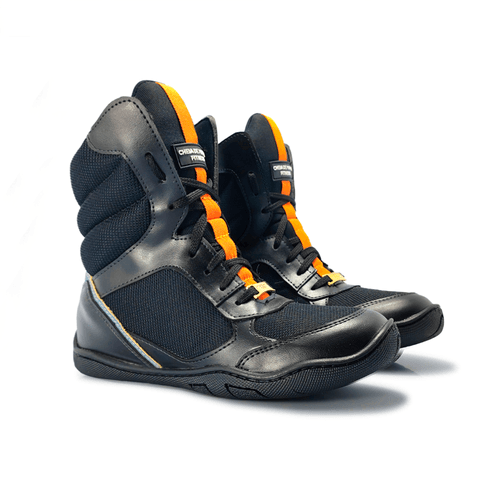 Bota de Treino Cheia de Marra Leg Press Preto e Laranja