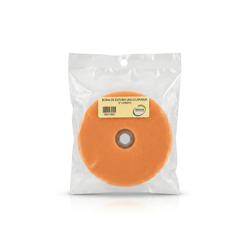 Boina 5'' de Espuma Laranja Face Unica - Renova - CS Tintas