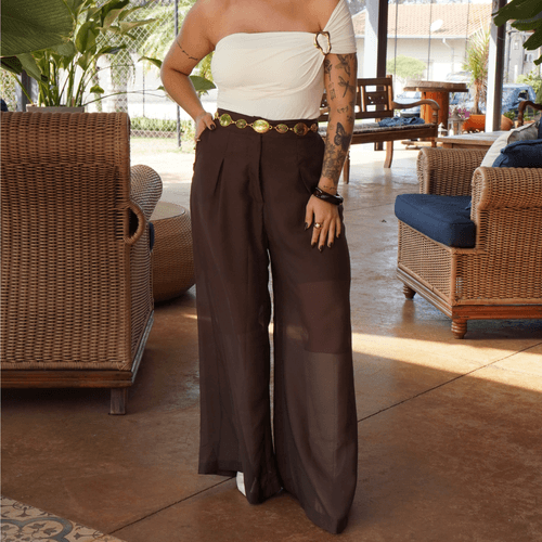 Calça Tule Marrom
